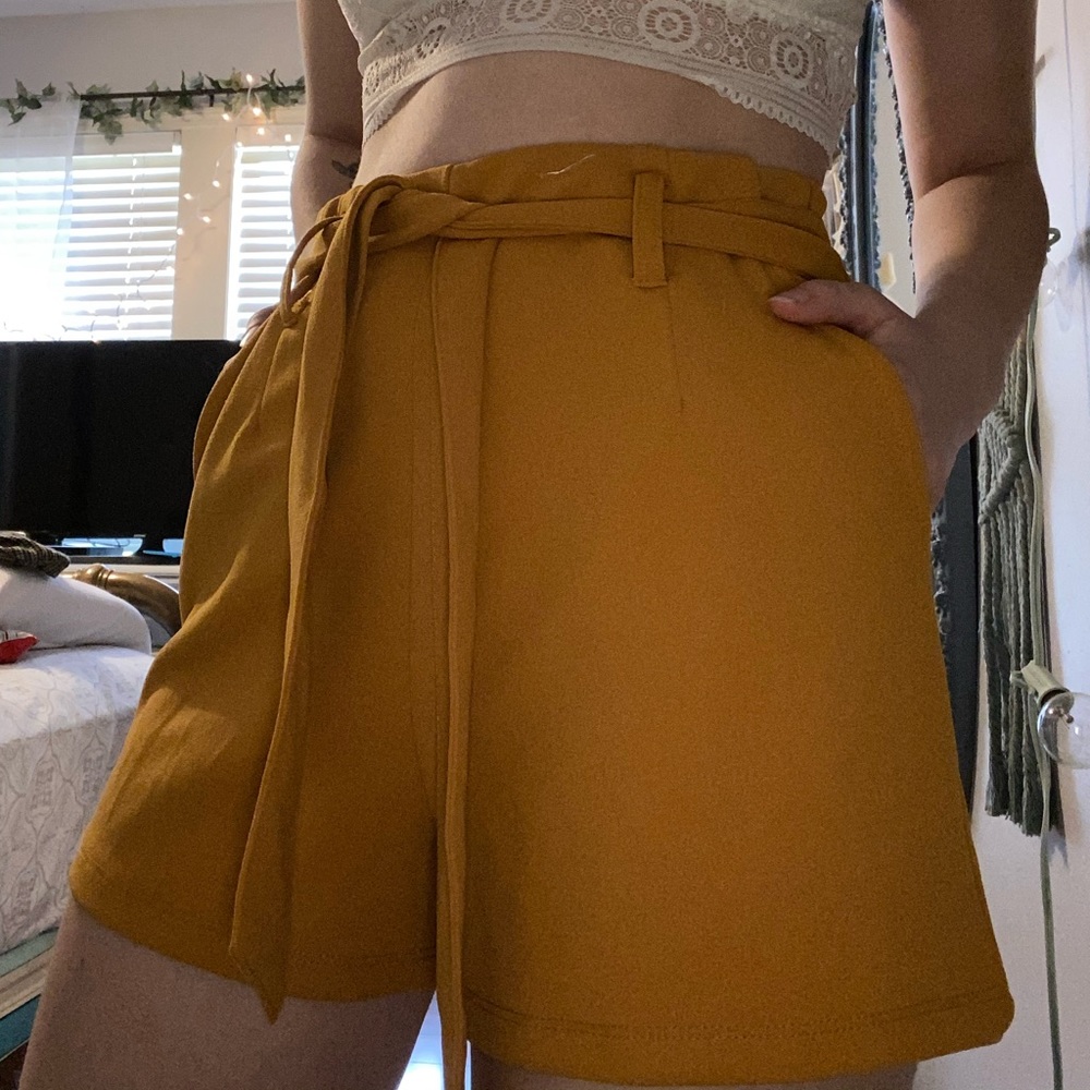 Paper bag tie shorts!